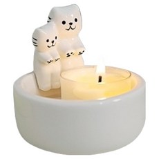 꼬까 티라이트 캔들 홀더 고양이커플, 혼합색상