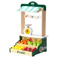 Kes.B PLAY 原木超市遊戲台 水果套組, 1個, 混合顏色