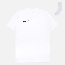 Nike 男士 Dri-FIT Swoosh 短袖 T 恤 BV6708 + Well-done 襪子組