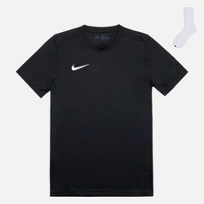 Nike 男士 Dri-FIT Swoosh 短袖 T 恤 BV6708 + Well-done 襪子組