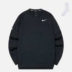 Nike 男款 Dri-FIT Element 長袖 T恤 DD4755-010 + Weldon 襪子套組