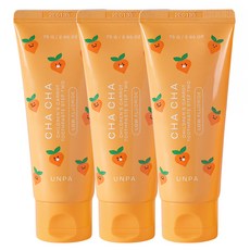 unpa Chacha 純素胡蘿蔔低氟兒童牙膏, 3個, 75g