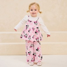 밀크마일 여아용 디즈니 미니마우스 레이어드 상하의 세트