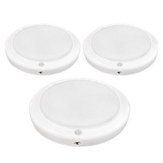 LED 防潮智慧圓形感應燈 15W, 3個, 白色 + 白光