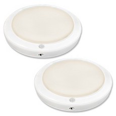 LED智慧圓形感應燈 15W, 2個, 白色 + 暖白光