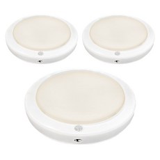 LED 防潮智能圓形感應燈 15W, 3個, 白色 + 自然白光