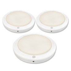 LED 智能圓形感應燈 15W, 3個, 白色 + 暖白光