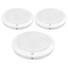 LED 智慧圓形感應燈 15W, 3個, 白色 + 白光