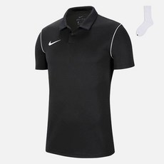 Nike 男款 Dri-FIT 翻領T恤 BV6879-010 + Welldone 襪子套組