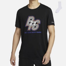 Nike 男款跑步 Energy Rise 365 短袖 T 恤 FN3295-010 + Welldone 襪子套組