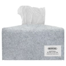 MARRONS 毛氈面紙盒, 大理石灰色