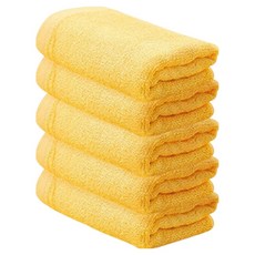 PDS리빙 뱀부얀 세면타월 30수 35 x 75 cm, 옐로우, 5개