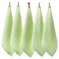 PDS Living 竹纖維 30支 擦手巾 25 x 25 cm, 5個, 淺綠色