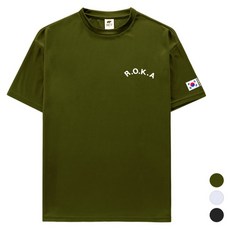 MCT 男女通用 涼感透氣 Cool Dry 機能性 韓國陸軍ROKA短袖T恤, 卡其色