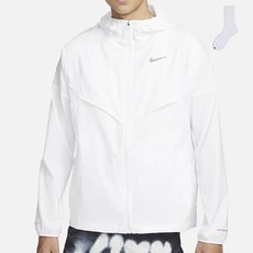 Nike男款Windrunner Repel跑步防風夾克 FB7541-100+Well Done襪子組