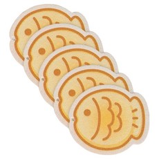 Hanall 食物系列 鯛魚燒造型纖維素菜瓜布, 5入, 1個