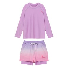 에스티홀리데이 여아용 래쉬가드 상의 + 트윈원 보드숏 수영복 상하세트 C245-41