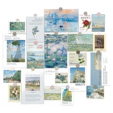 INART 牆面裝飾感性照片明信片20種組合, 油畫, 1套