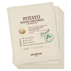 SKINFOOD 馬鈴薯羥基積雪草苷舒緩爽膚棉 50g, 5片, 1盒