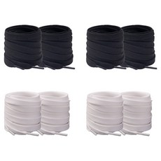 엘쏘 신발끈 화이트 4p + 블랙 4p 세트 8mm