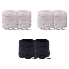 엘쏘 신발끈 화이트 4p + 블랙 2p 세트 8mm