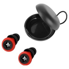 Joinmade 降噪防噪音矽膠防水游泳睡眠耳塞 紅色, 1個, 2入