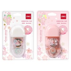 델리 플라워 수정 테이프 5mm x 8m, 핑크 + 화이트, 2개