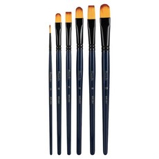 델리 파이놀로 유화붓 6종 세트, 2호(세필붓), 6호(둥근붓, 평붓), 8호(둥근붓, 평붓), 10호(둥근붓), 1세트