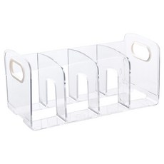 쿠말 4단 미니 책상 칸막이 선반 책꽂이 기본형, 투명