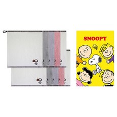 Songwol 松月 史努比 積木黑 34 擦手巾 10入 + 史努比收納盒 套組, 1套, 隨機出貨