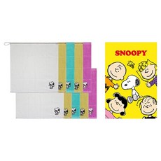 Songwol 松月 Snoopy 史努比大蝴蝶結 36 擦手巾 10入 + Snoopy 史努比收納盒套組, 1套, 隨機出貨