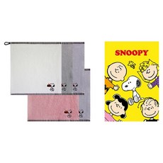 Songwol 松月 Snoopy 積木黑 34 擦手巾 5入 + Snoopy收納盒 套組, 1套, 隨機出貨
