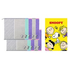 Songwol 松月 Snoopy Split 36 擦手巾 10入 + Snoopy收納盒組, 1套, 隨機出貨