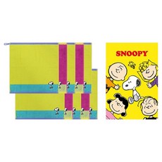 Songwol 松月 Snoopy彩色36擦手巾10入 + Snoopy收納盒組合, 隨機出貨, 1套