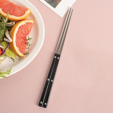 TINNY BLANC Reve 韓式筷子, 黑色, 1個, 單品