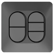 CLICKTAP LUNA 中5聯埋入式單切開關 深灰色, 1個