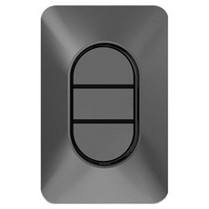 CLICKTAP LUNA 嵌入式三開單切開關 深灰色, 1個