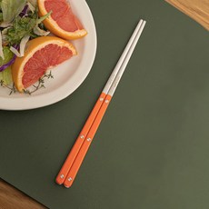 TINNY BLANC Reve 韓式筷子, 橘色, 1個, 單品