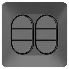 CLICKTAP LUNA 中6孔 嵌入式 1路開關 深灰色, 1個