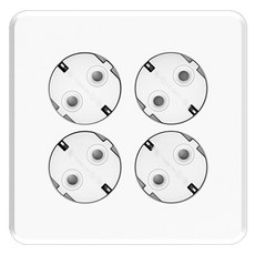 CLICKTAP PLANO 4孔嵌入式插座 白色, 1個