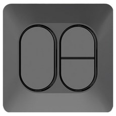 CLICKTAP LUNA 嵌入式三開單切開關 深灰色, 1個