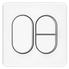 CLICKTAP PLANO 嵌入式三聯單切開關 銀色, 1個