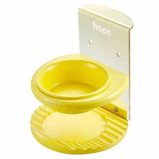 Ho.Cc 寵物水晶高度可調單口餐碗, 1個, 黃色