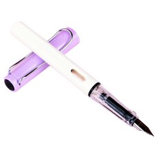微笑精美含墨水鋼筆, EF, 白紫色(鋼筆), 藍綠色(墨水)
