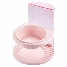 Ho.Cc 寵物水晶高度可調單口餐碗, 1個, 粉紅色