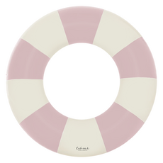 Libear 幼兒經典條紋環形泳圈, 1個, 淺粉紅色