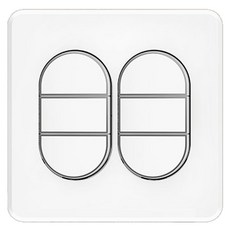 CLICKTAP PLANO 中6孔 埋入式 1路 開關 銀色, 1個