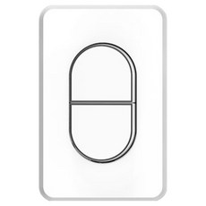 CLICKTAP PLANO 崁入式二聯單切開關 銀色, 1個