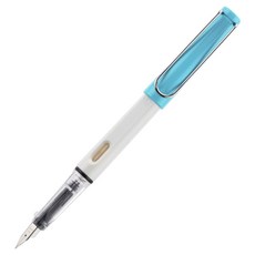 微笑簡約鋼筆 0.5mm, F, 白藍色A