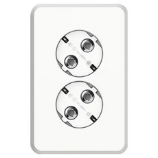 CLICKTAP PLANO 2孔嵌入式插座 2孔 銀色, 1個